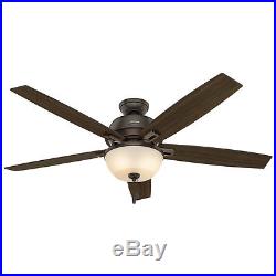 60-in Onyx Bengal Bronze Downrod Close Mount Indoor Ceiling Fan Light Kit Decor