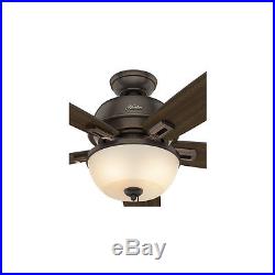 60-in Onyx Bengal Bronze Downrod Close Mount Indoor Ceiling Fan Light Kit Decor