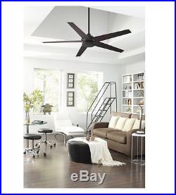 64 Indoor/Outdoor Ceiling Fan LED Light Kit Remote Dark Bronze Downrod Mount
