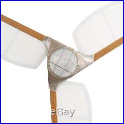 68 in 3-Canvas Blades Outdoor Brushed Nickel Ceiling Fan Frosted Glass Light Kit