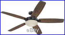 70-in Oil Rubbed Bronze Indoor 5-Blade Ceiling Fan Light Kit Remote ENERGY STAR