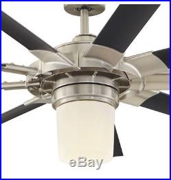 72-in Downrod Mount Indoor 9 Blade Modern Ceiling Fan with Light Kit and Remote