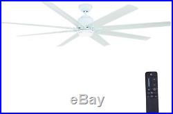 72 in. White Ceiling Fan LED Indoor Outdoor With Light Kit And Remote Control