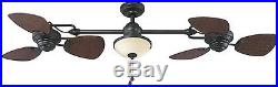 74 in Oil Rubbed Bronze Ceiling Fan With Light Kit 6-Blades Mount Indoor Outdoor