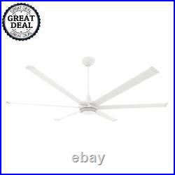 84 White Smart Ceiling Fan /6 LED Light Settings Motion Detection Voice Control