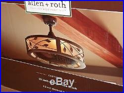 ALLEN + ROTH Eastview 23-in Bronze Ceiling Fan with Light Kit & Remote #LP8074LAZ