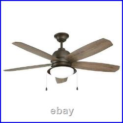 Ackerly 52 in. Integrated LED Indoor/Outdoor Bronze Ceiling Fan with Light Kit