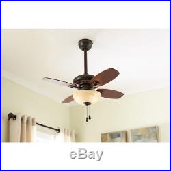 Allen + Roth Ceiling Fan With Light Kit 32 Dark Oil Rubbed Bronze 4 Blades New