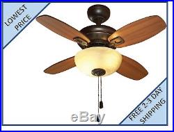 Allen + roth Laralyn 32-in Dark Oil-Rubbed Bronze Indoor Ceiling Fan withLight Kit