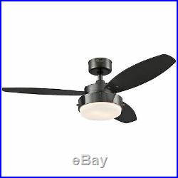 Alloy Iron Ceiling Fan 42 Flush Mount With Light Kit Indoor Home New