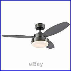 Alloy Iron Ceiling Fan 42 Flush Mount With Light Kit Indoor Home New
