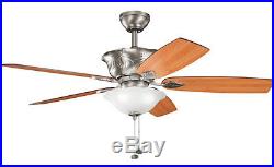 Antique Pewter 52 Ceiling Fan With Light Kit