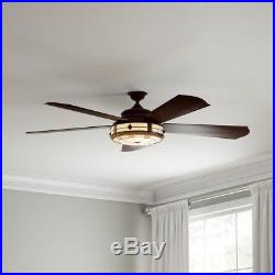 Art Deco Ceiling Fan Light Kit 52 Weathered Bronze Tiffany Glass High Airflow