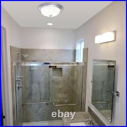 Bathroom Shower Decorative Nickel 70 CFM Ceiling Exhaust Fan Frosted Light Kit
