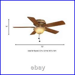 Bay Island 52 in. Indoor Desert Patina Ceiling Fan with Light Kit by Hampton Bay