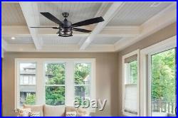 Beauty 52 LED Matte Ceiling Fan withSeeded Glass Light Kit, Designed in Canada