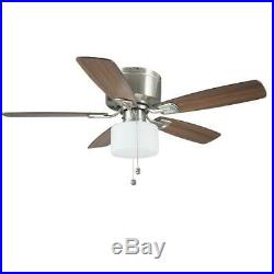 Bellina 42 in. Brushed Nickel 5 Reversible Blades Ceiling Fan with LED Light Kit