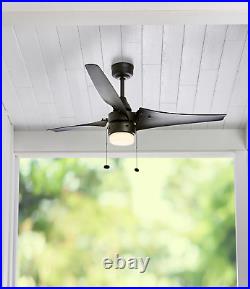 Better Homes & Gardens 56 Black Indoor/Outdoor Ceiling Fan With 3Blades Light Kit
