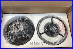 Breezary Hugger 52Indoor Black Ceiling Fan withCrystal Light Kit&Remote Bin7