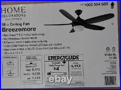 Breezemore 56'' LED Indoor Mediterranean Ceiling Fan /Light Kit & Remote by HDC