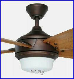 Breezemore 56 in. LED Indoor Mediterranean Bronze Ceiling Fan with Light Kit