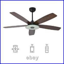 CARRO Ceiling Fan 56 Integrated LED Dimmable DC Motor With Light Kit + Downrod
