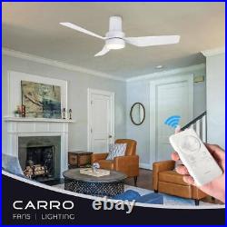CARRO Ceiling Fan Light Kit 44 Color Changing LED 10-Speed Remote Control White