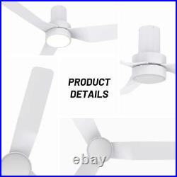 CARRO Ceiling Fan Light Kit 44 Color Changing LED 10-Speed Remote Control White