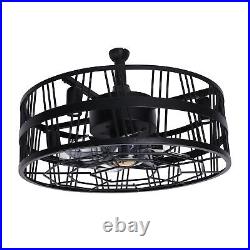 Caged Ceiling Fan Light Kit Remote Control Enclosed Ceiling Fan Vintage 6 Speed