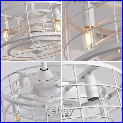 Caged Ceiling Fans with Lights Remote Control, Enclosed Ceiling Fan Lighting Kit