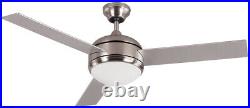 Canarm Calibre 48 Ceiling Fan- Brushed Pewter with Frosted Glass Light Kit