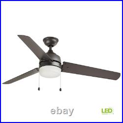 Carrington 60 in. LED Indoor/Outdoor Natural Iron Ceiling Fan with Light Kit