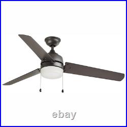 Carrington 60 in. LED Indoor/Outdoor Natural Iron Ceiling Fan with Light Kit