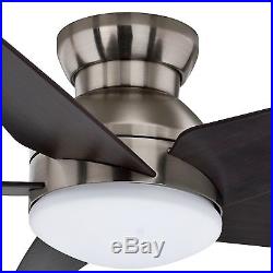 Casablanca 52 Brushed Nickel Ceiling Fan with Painted Cased White Glass Light kit