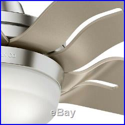 Casablanca 56 Contemporary Brushed Nickel Indoor Ceiling Fan with LED Light Kit