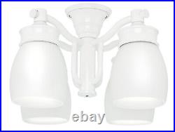 Casablanca 99088, Charlotte 4 Light Celling Fan Light Kits in? Snow White