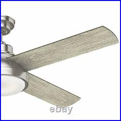 Casablanca Fan 54 in Casual Brushed Nickel Ceiling Fan with Light Kit and Remote