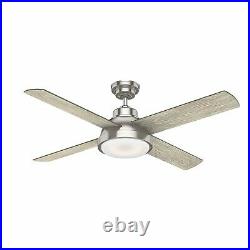 Casablanca Fan 54 in Casual Brushed Nickel Ceiling Fan with Light Kit and Remote