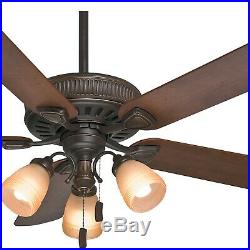 Casablanca Fan 54 inch Traditional Onyx Bengal Indoor Ceiling Fan with Light Kit