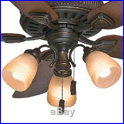 Casablanca Fan 54 inch Traditional Onyx Bengal Indoor Ceiling Fan with Light Kit
