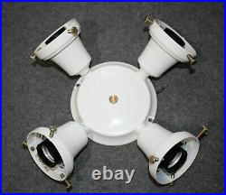 Casablanca Snow White K4S-11 2.25 Shade Ceiling Fan Light Kit Fixture Fitter