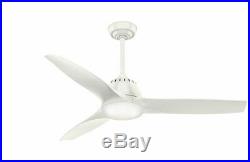 Casablanca Wisp LED 52 Satin White Indoor Ceiling Fan with Light Kit and Remote