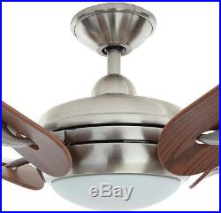 Cassaro II 52 Brushed Nickel Ceiling Fan with Remote Control and Light Kit