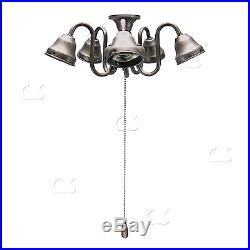 Ceiling Fan 5-Light Chandelier Light Kit Golden Nickel Quorum 2530-042 354-02
