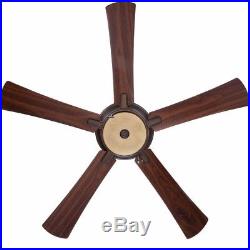 Ceiling Fan 52 Integrated Light Kit Aged Champagne Glass Rustic Bronze Finish