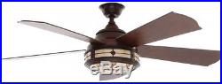 Ceiling Fan 52 in. 5-Blade Reversible Motor 3-Speed Remote Control Light Kit