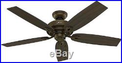 Ceiling Fan 52 in. 5 Blades 3-Speed Reversible Motor Dry Rated Light Kit