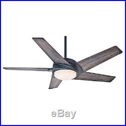Ceiling Fan 54 Modern Style Aged Steel 4 Speed LED 5 Blade With Light Kit Remote