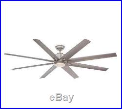 Ceiling Fan Brushed Nickel Remote Control LED Light 72 Inch Kit Blade Kensgrove