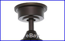 Ceiling Fan Drum LED Light Kit 23 in Compact Look Indoor Outdoor Remote Bronze